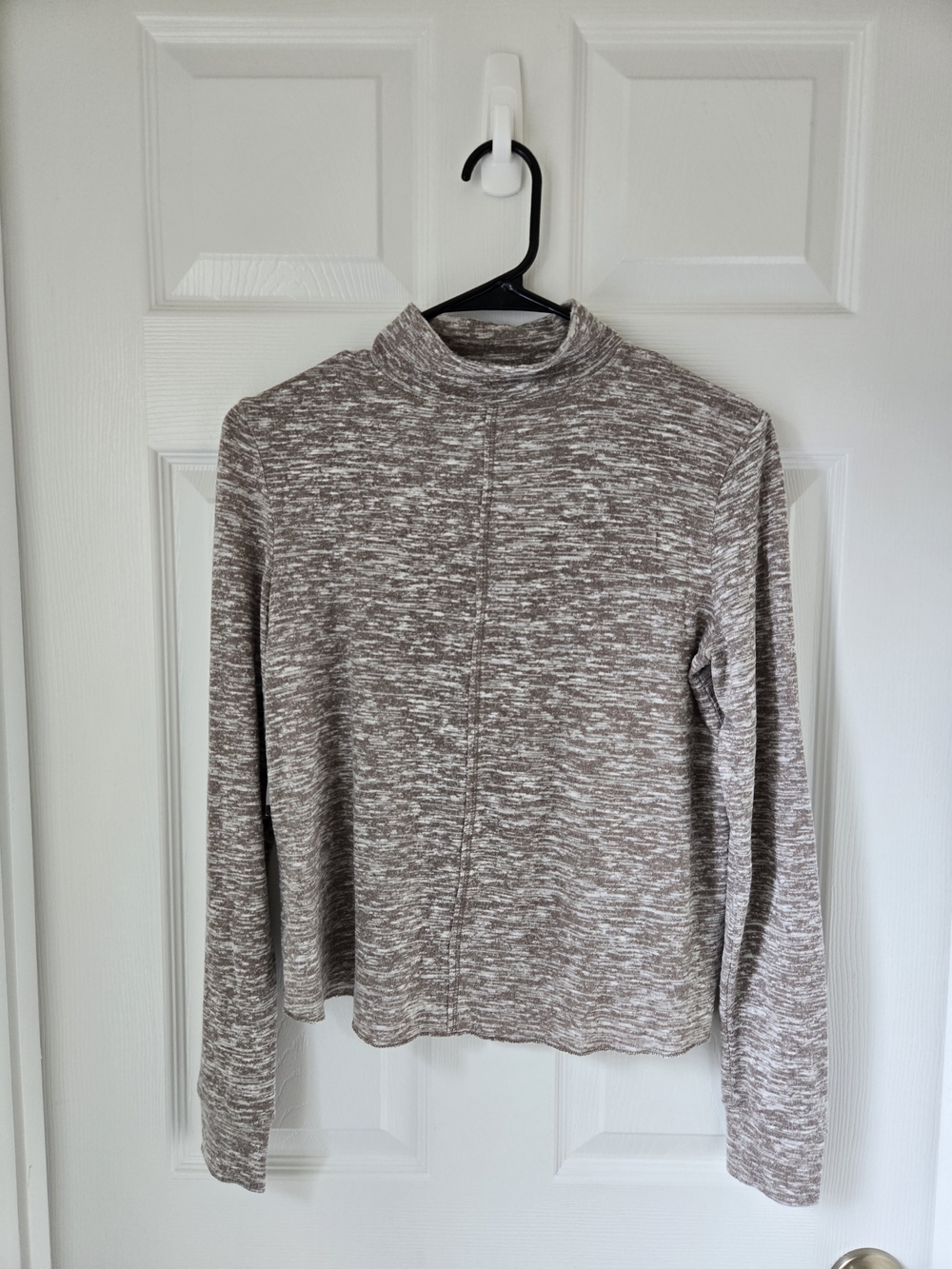Aeropostale Live Love Dream Heathered Taupe Mock Neck Soft Sweater XS NWT